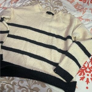 Navy Blue & Cream Strip Sweater